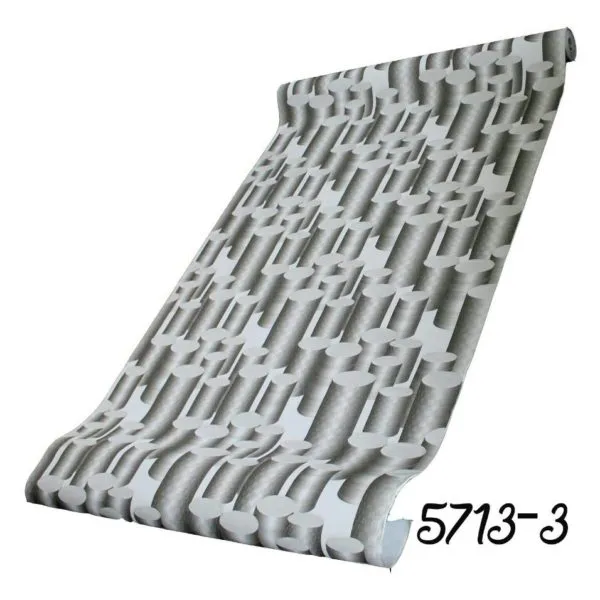GREY 3D EFFECT PVC WALLPAPER-5713-3