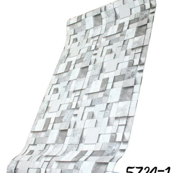 3D TILE BRICK EFFECT PVC WALLPAPER-5724-1