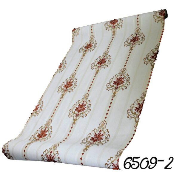 069 600x600 - STRIPED FLORAL DAMASK DESIGN PVC WALLPAPER-6509-2