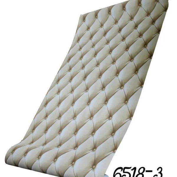 BROWN DAMASK PATTERN PVC WALLPAPER-9013-1