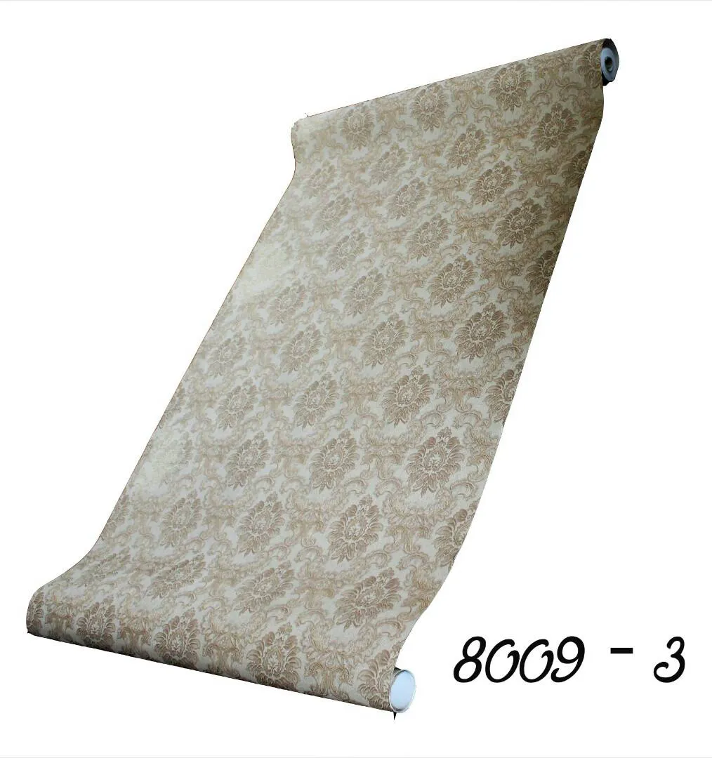 BLUE DAMASK PATTERN PVC WALLPAPER-9013-4 BLUE DAMASK PATTERN PVC WALLPAPER-9013-4