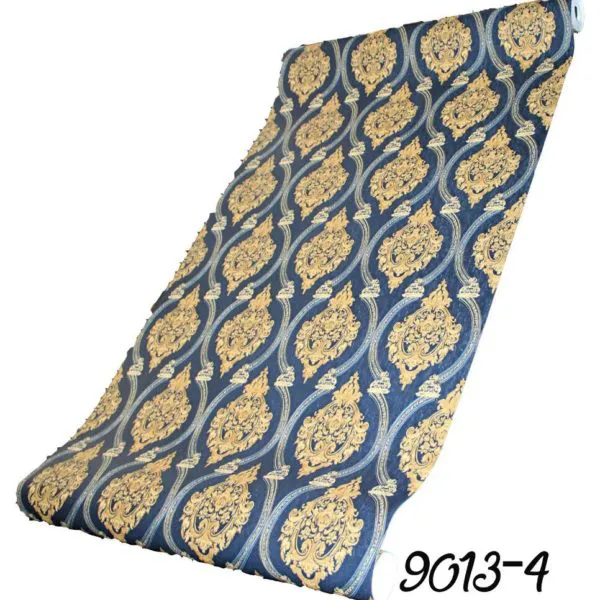 BLUE DAMASK PATTERN PVC WALLPAPER-9013-4