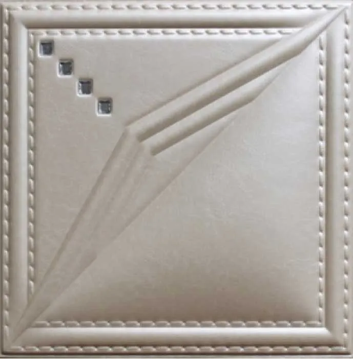 3D Beige Leather Wall Panel – XK-79 3D Beige Leather Wall Panel – XK-79
