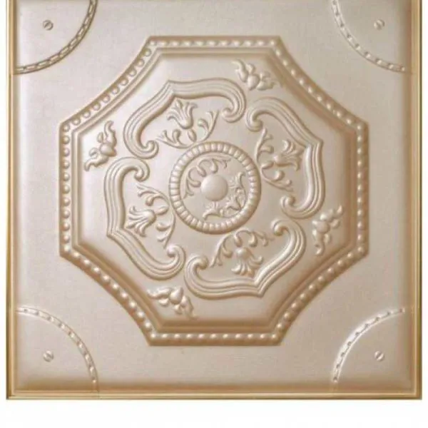 3D Beige Leather Wall Panel – xk-7