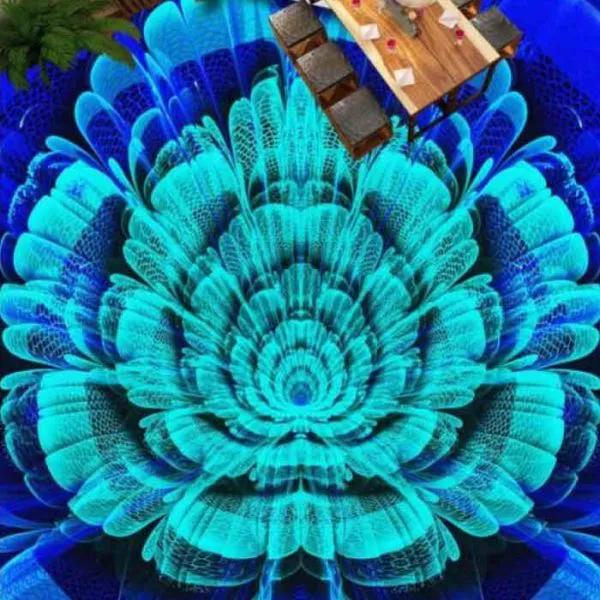 3D Blue Epoxy Flooring