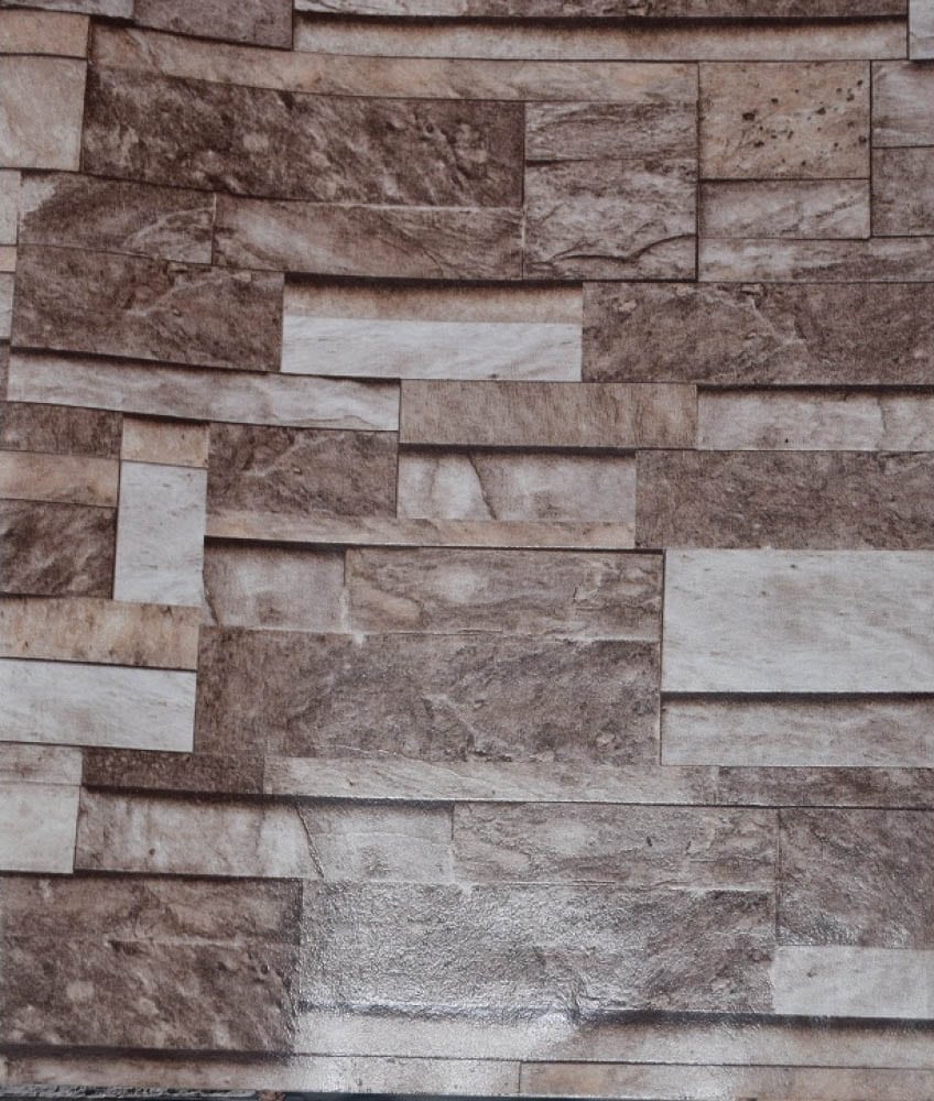 3D Brown Brick Wallpaper WJ202-3 3D Brown Brick Wallpaper WJ202-3