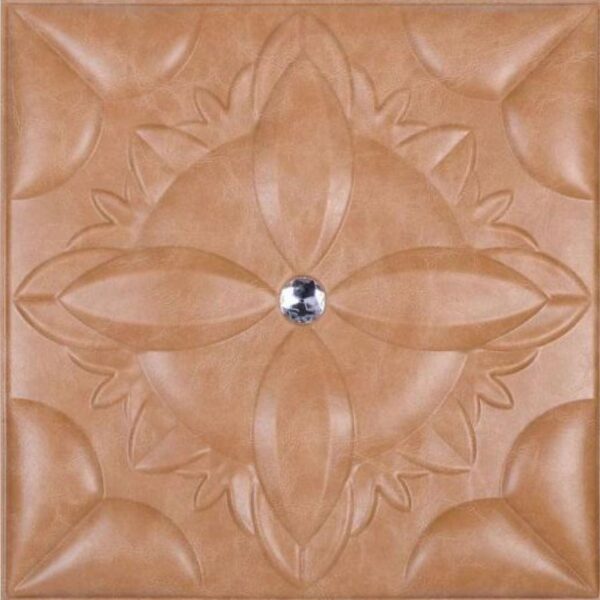 3D Brown Leather Wall Panel xk 37 600x600 - 3D Brown Leather Wall Panel - xk-37