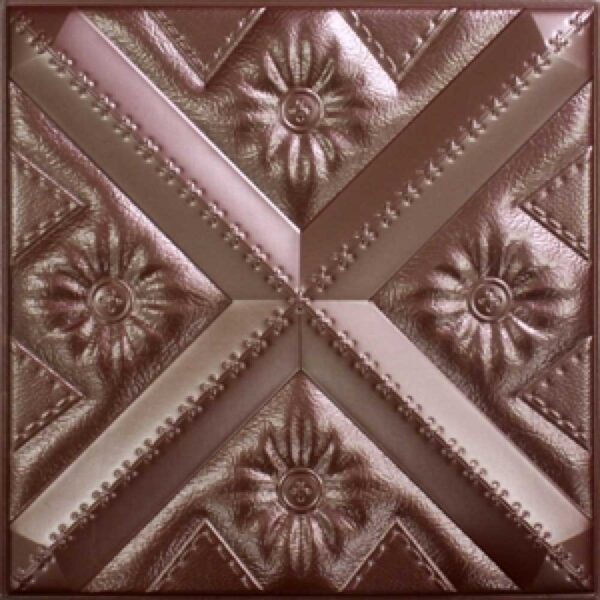 3D Brown Leather Wall Panel xk 60 600x600 - 3D Brown Leather Wall Panel - xk-60