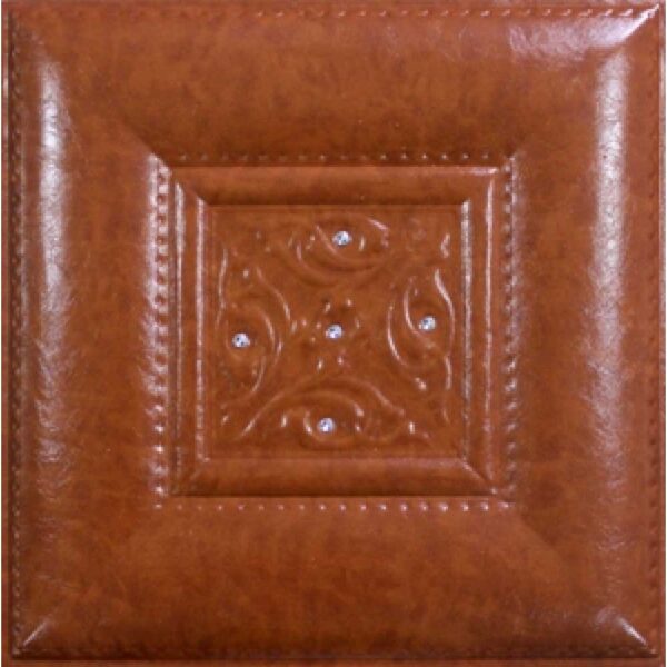 3D Brown Leather Wall Panel – xk-61