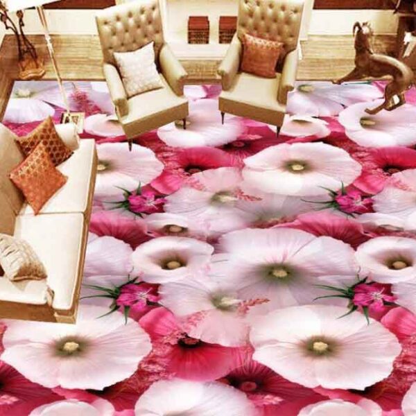 3D Colourful Rose Flooring