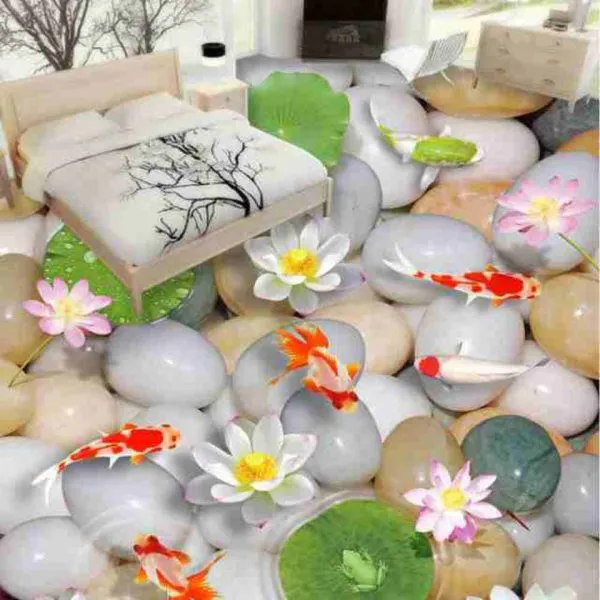 3D Epoxy Creative Bedroom Flooring
