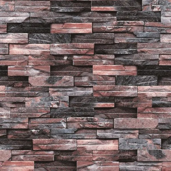3D Multi-colored Stone Brick Design Wallpaper – WJ208-5