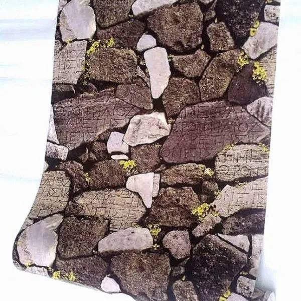 3D Stone Brick PVC Wallpaper – 68091