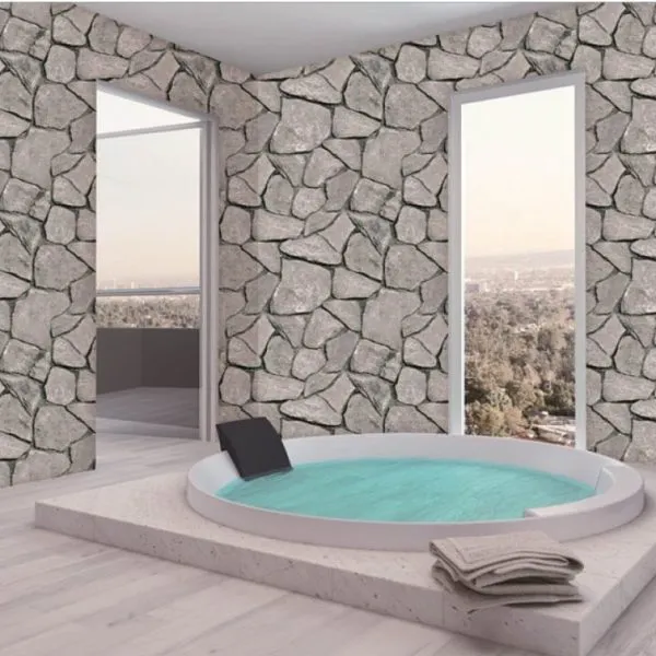 3D Stone Brick Wallpaper – WJ207-3