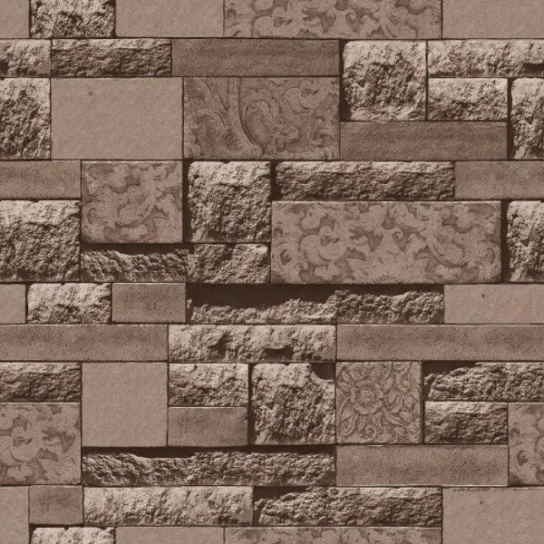 3D Wood Brick Stone Designs Vinyl Wallpaper – WJ206-3