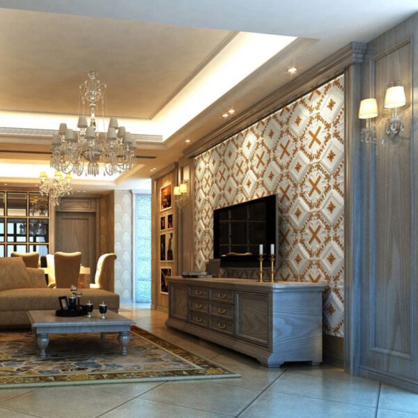 3d Leather Wall Panel Esfahan 600x600 - 3d Leather Wall Panel - Esfahan