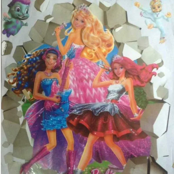 5D Barbie Pink Shoes Wall Sticker – 3S-010