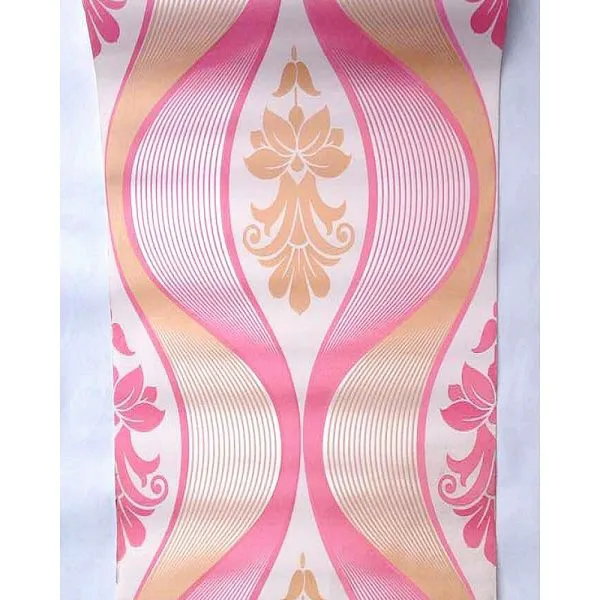 Mooka Orange Dot Stripe Wallpaper – MK1063