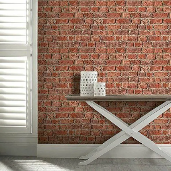 Arthouse Red Farmhouse Brick Wallpaper – 665505