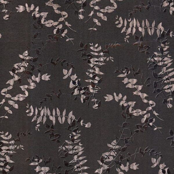 Muriva Precious Silk Leaf Silhouette Black Wallpaper 701306