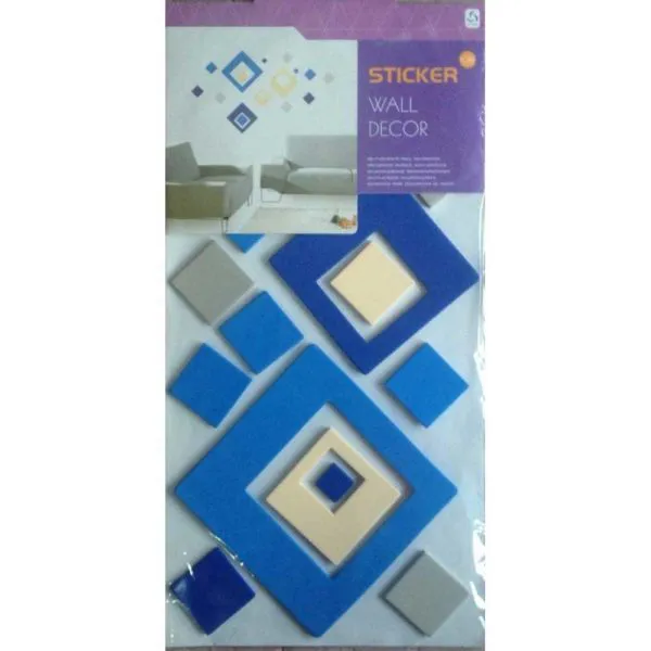 Blue 3D Removable Wall Sticker – JHT1001