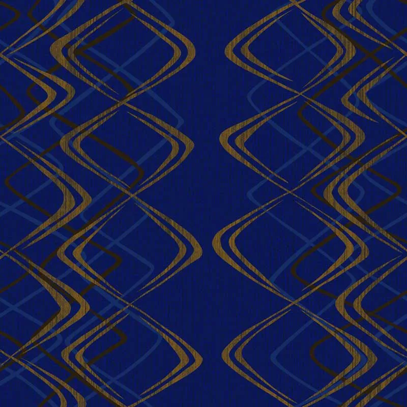 Blue Gold Patterned Wallpaper – Ys-190203 Blue Gold Patterned Wallpaper – Ys-190203