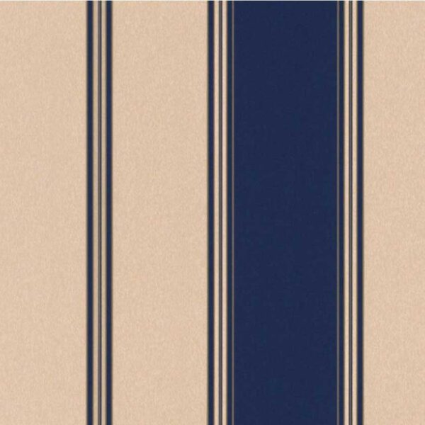 Blue and Gold Rasch Stripe Wallpaper – 280326