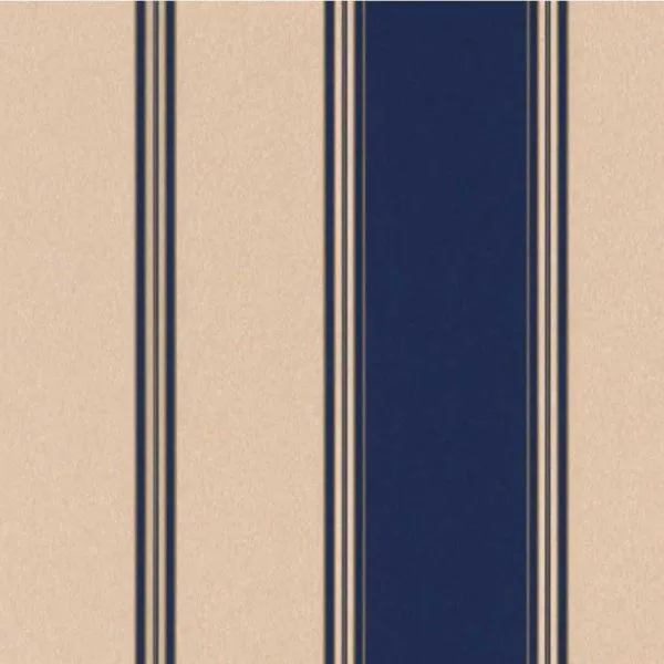 Blue and Gold Rasch Stripe Wallpaper – 280326