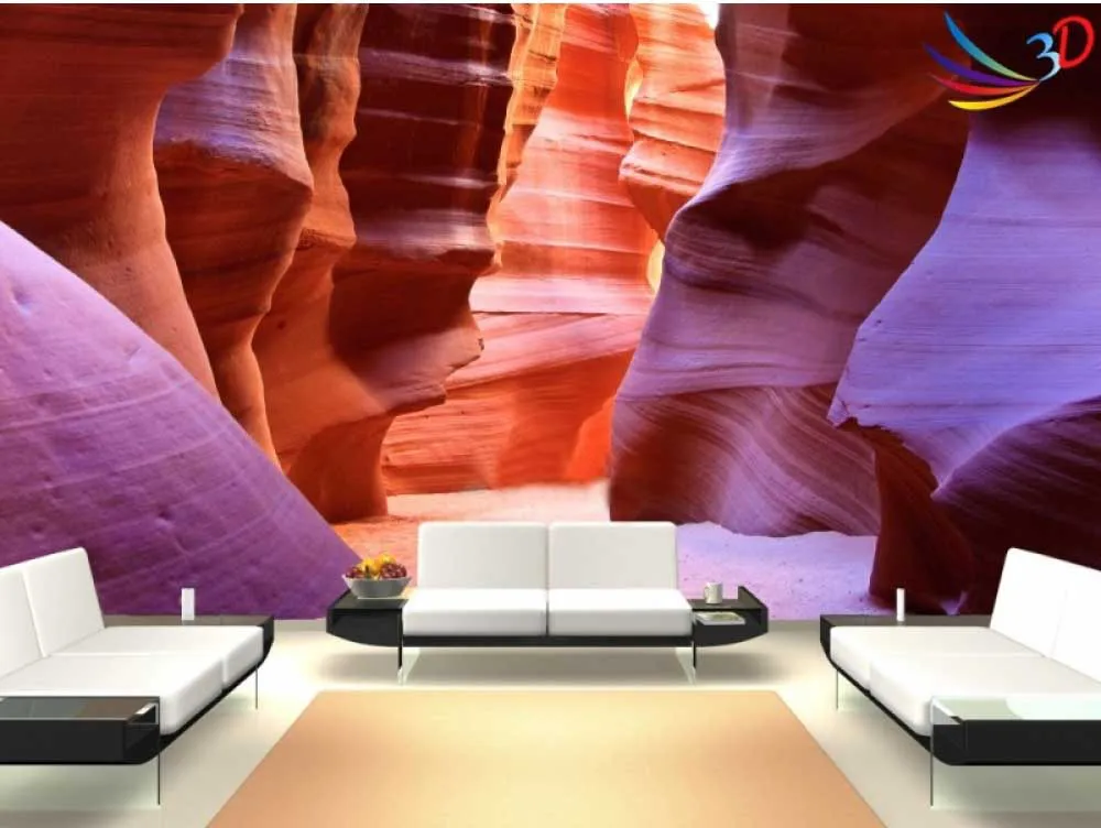 Canyon Illustrated 3D Wall Mural Canyon Illustrated 3D Wall Mural