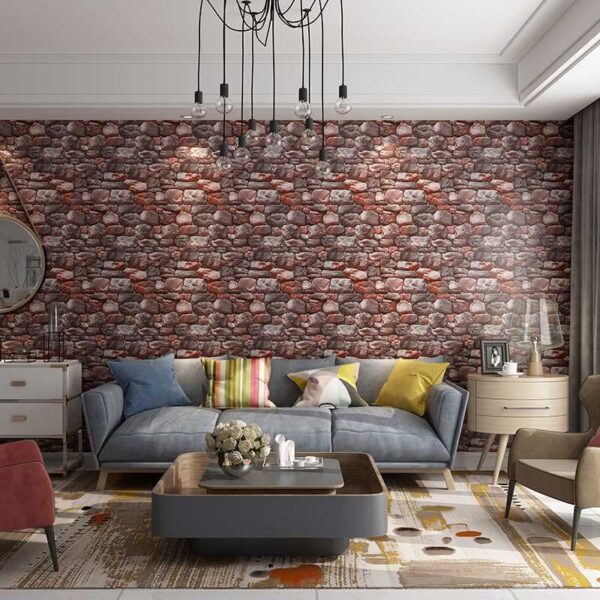 Modern Chinese Designs 3D Simulation Stone Wallpaper CK0604