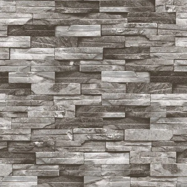 Chuvie 3D Grey Brick Design Wallpaper – WJ208-2