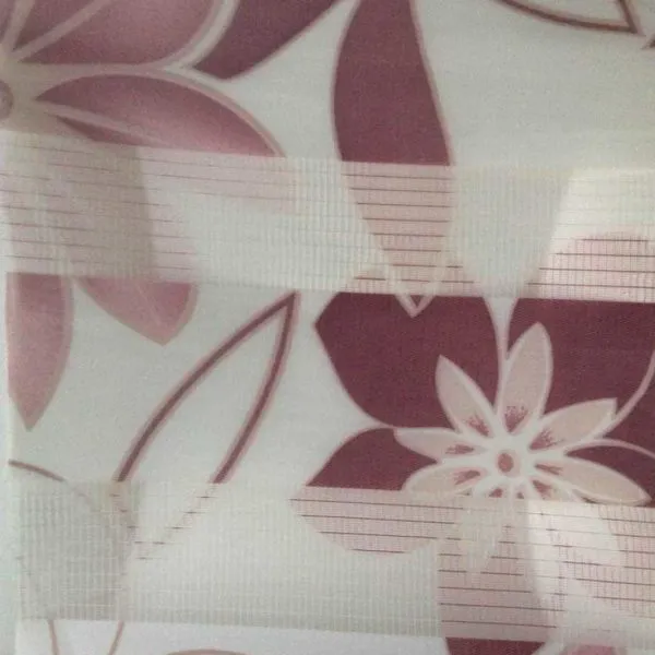 Day And Night Red Flowered Roller Blinds