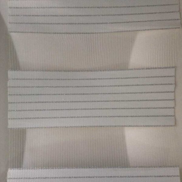Day And Night White and Silver Roller Blinds