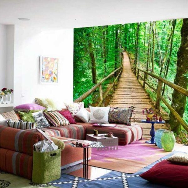 Deep Forest Landscaped 3D Wallpaper – TMS095