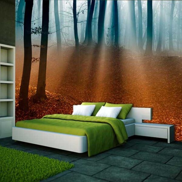 Deep Red Forest Landscape Wallpaper – TMS132