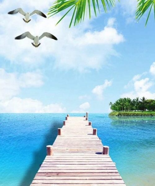 Water Side Wall Photo Mural-GM-687