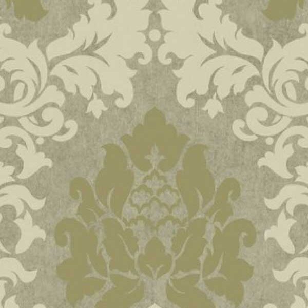 Green Grey HAV40727 Haven Damask Wallpaper