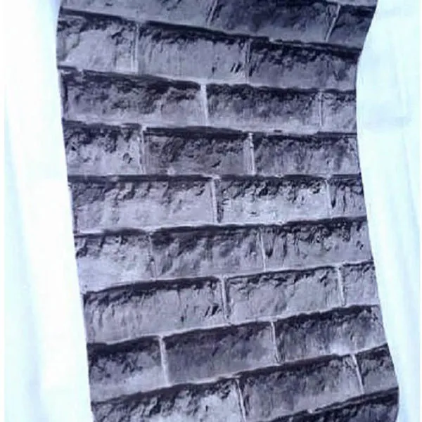 Grey Stone Brick 3D PVC Wallpaper – FE150502
