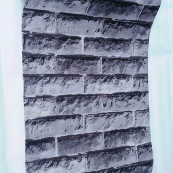 Grey Stone Brick 3D PVC Wallpaper – FE150502