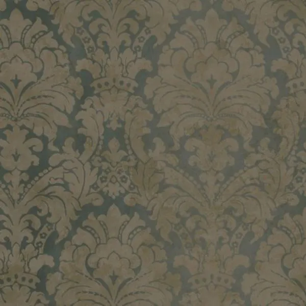Dark Blue Copper Hav40847 Palace Damask Wallpaper