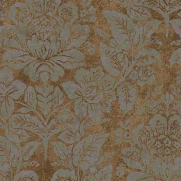 Haven Green & Gold Damask Floral Wallpaper