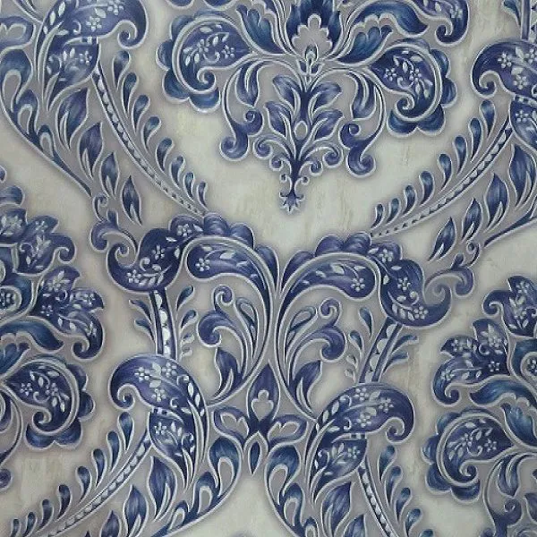 Blue Damask Wallpaper