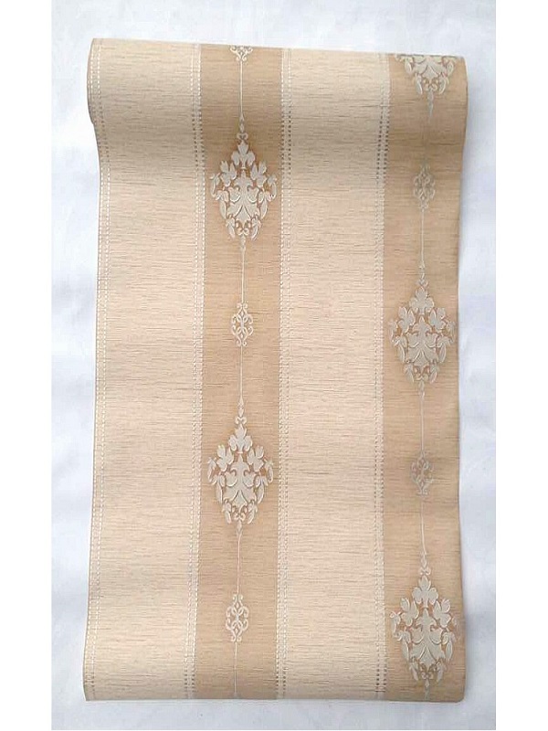 Cream Brown Uarting Stripe Wallpaper Cream Brown Uarting Stripe Wallpaper