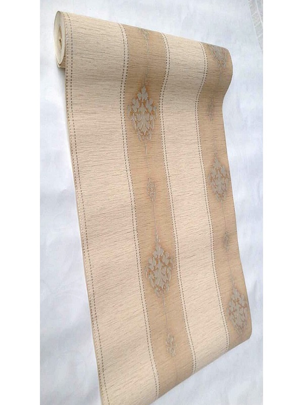 Cream Brown Uarting Stripe Wallpaper Cream Brown Uarting Stripe Wallpaper