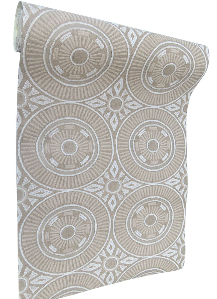 Fabric Style Tribal Designer Blown Vinyl Wallpaper J11607 Fabric Style Tribal Designer Blown Vinyl Wallpaper J11607