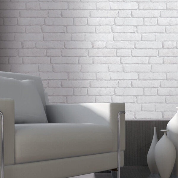 J30309 1 600x600 - Muriva Bluff Embossed Brick Effect Wallpaper J30309