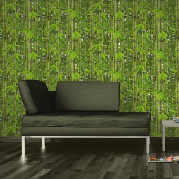 Luxury Muriva Rainforest Bamboo Trees Vinyl Wallpaper J41504