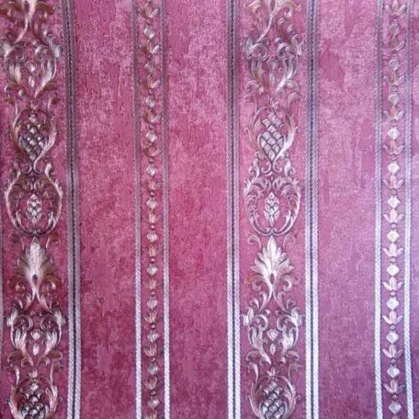 Kitai Red Floral-stripe Wallpaper – 888210