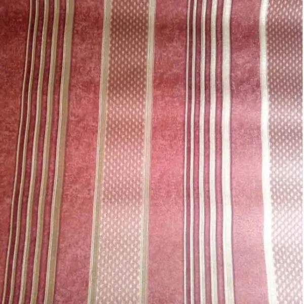Kitai Red Stripe and Gold Wallpaper