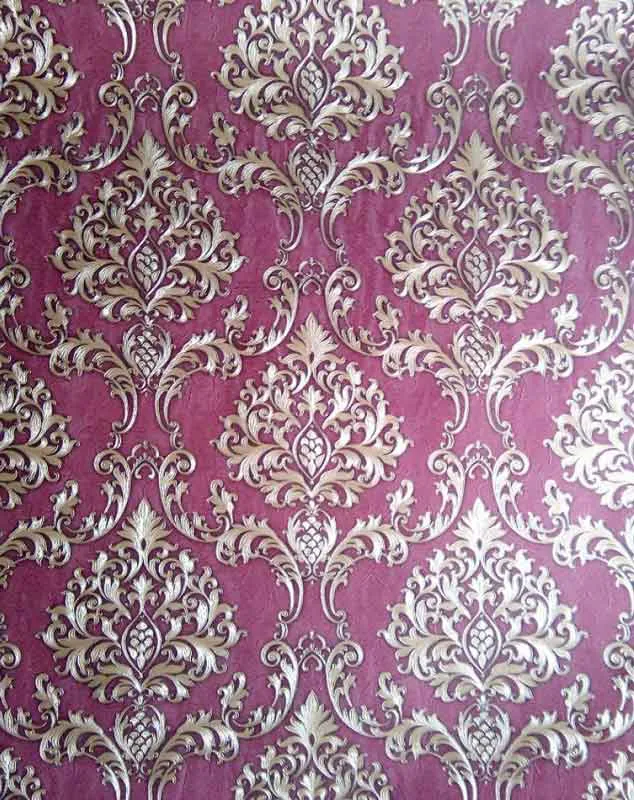 Kitai Wine and Gold Damask Wallcovering – BT005-6 Kitai Wine and Gold Damask Wallcovering – BT005-6